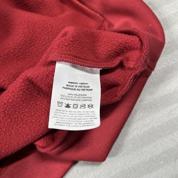 Nike Therma-FIT Hoodie Mens Medium Red Maroon Pullover Logo Kangaroo Zip Pocket - Picture 4 of 8